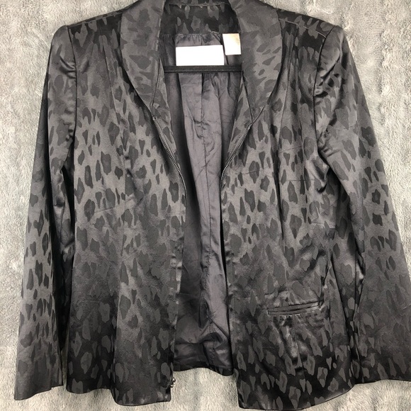 Dana Buchman Jackets & Blazers - Dana Buchman Black Leopard Blazer